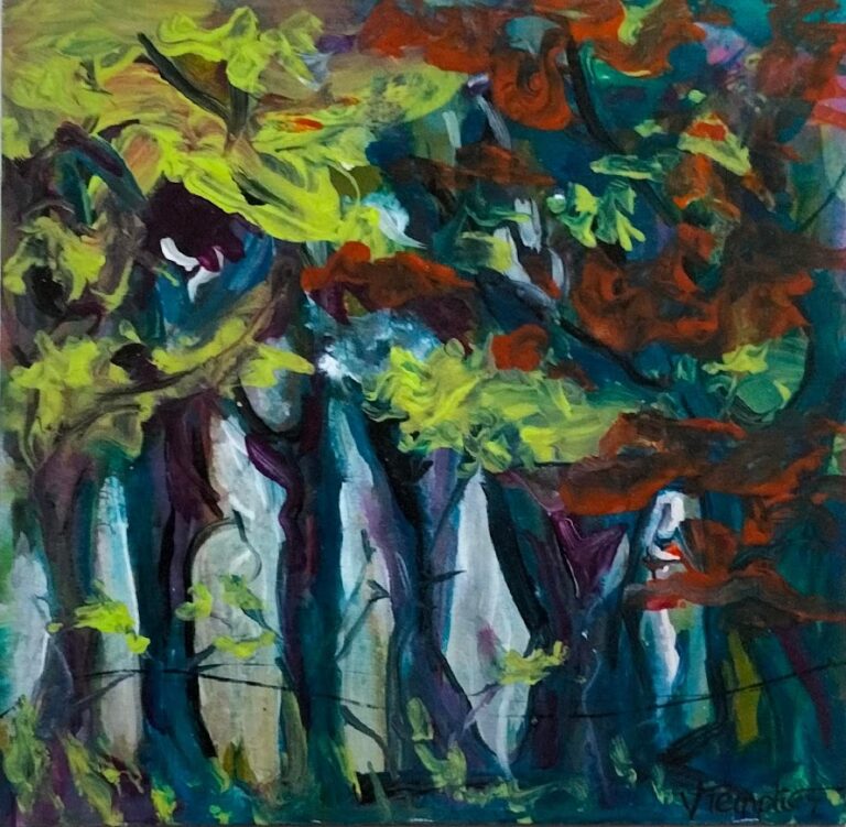 Acrylique sur bois - arbres