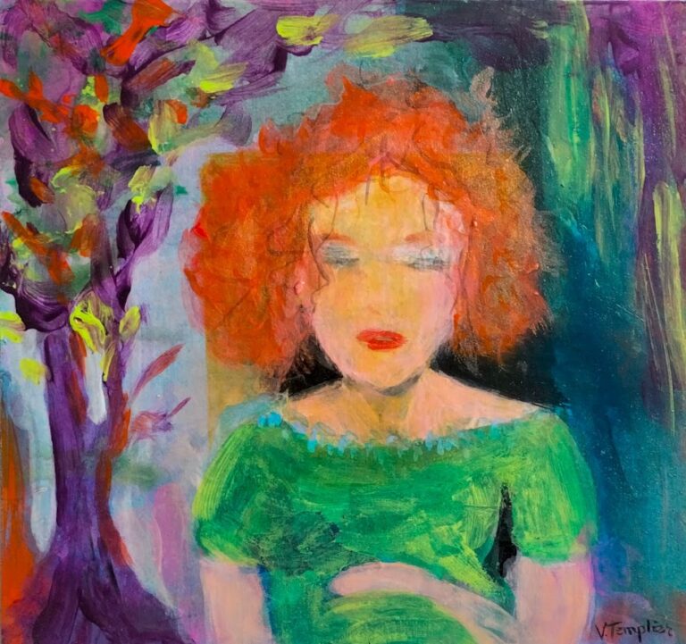 Acrylique sur bois - visage