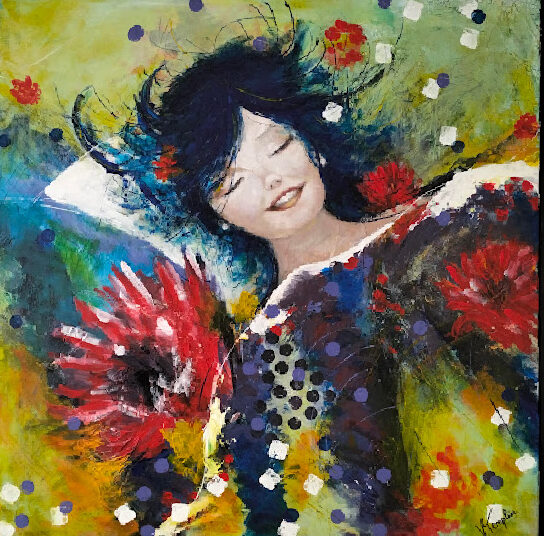 Acrylique sur toile - visage